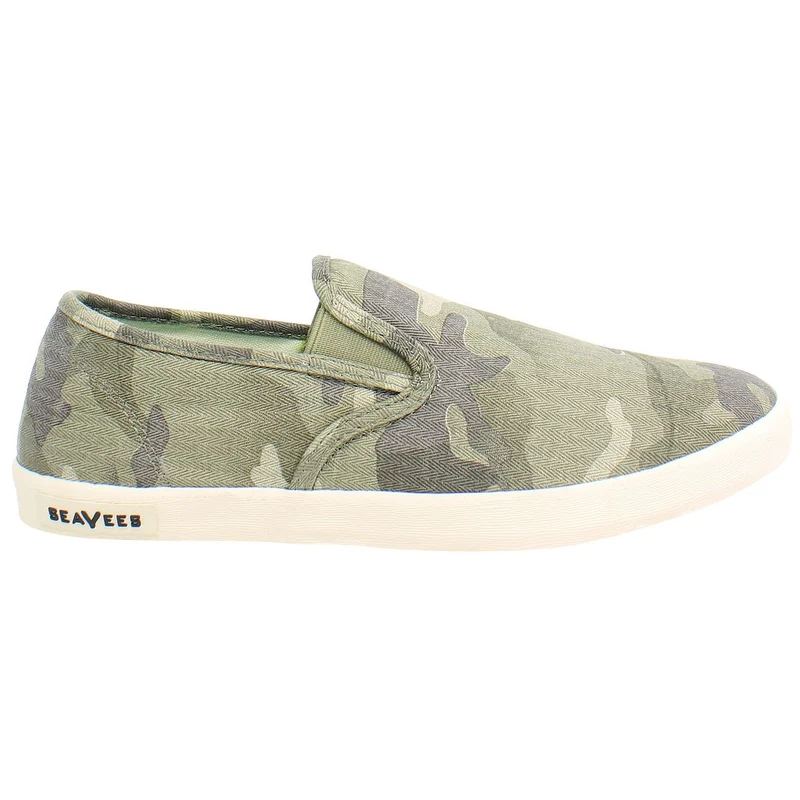 Seavees Baja Saltwash Womens Green Plimsolls 6