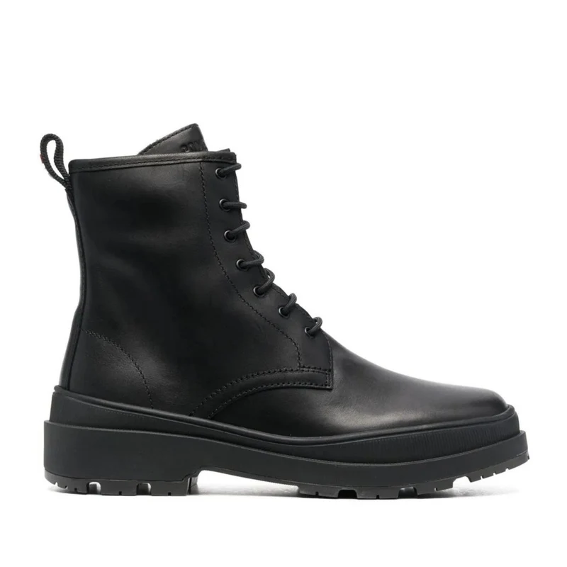 Camper Force Negro Brutus Black Lace-Up Leather Boots EU 36