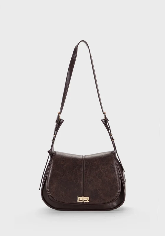 Urban Flap Handbag - Brown Chocolate Brown Chocolate / One Size
