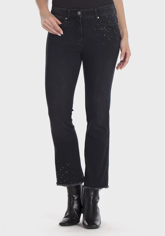 Black Denim Trousers - Black Black / 40