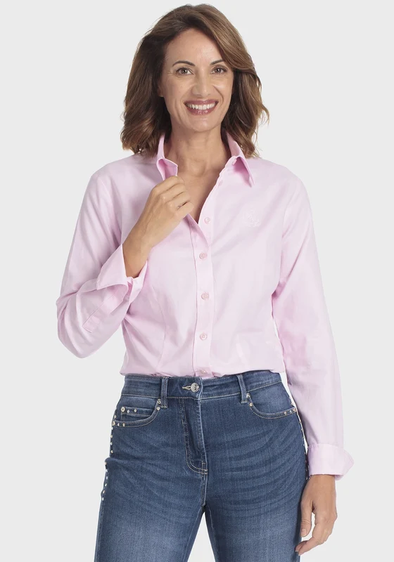 Classic Oxford Button Down Shirt - Pink Pink / 44
