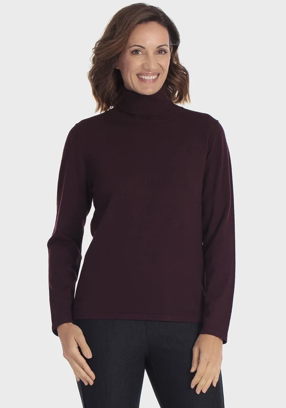 Basic Turtleneck Sweater - Purple Mulberry Purple Mulberry / XL