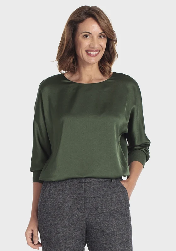 Satin Top - Green Bottle Green Bottle / M