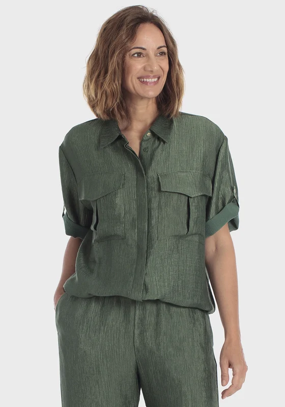 Military Style Shirt - Green Green Forest / S