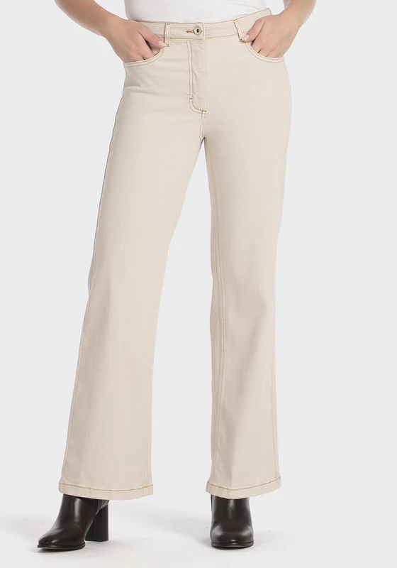 Wide Trousers - White White Chalk / 44
