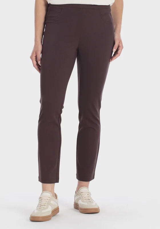 Trousers Ponte Di Roma - Brown Chocolate Brown Chocolate / S