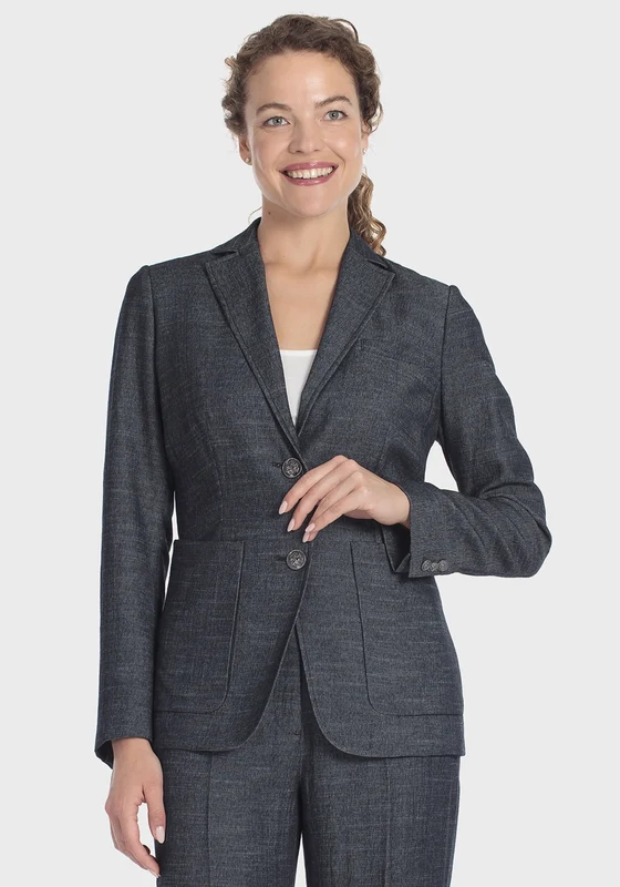 Denim Blue Blazer - Blue Denim Blue Dark Denim / 40