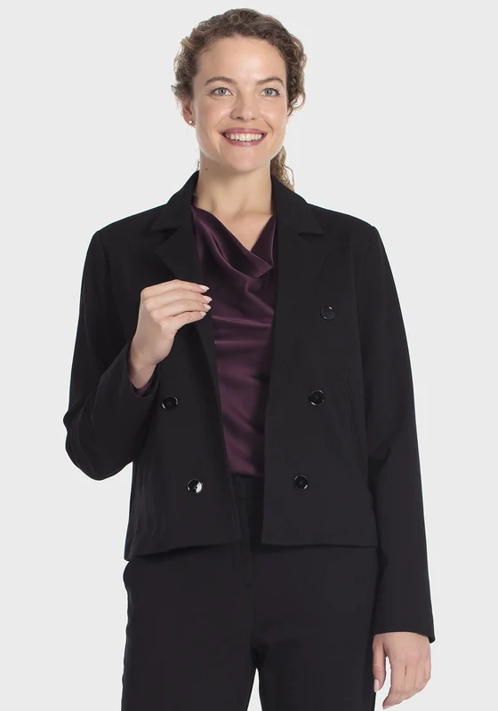 Buttoned Blazer - Black Black / XL