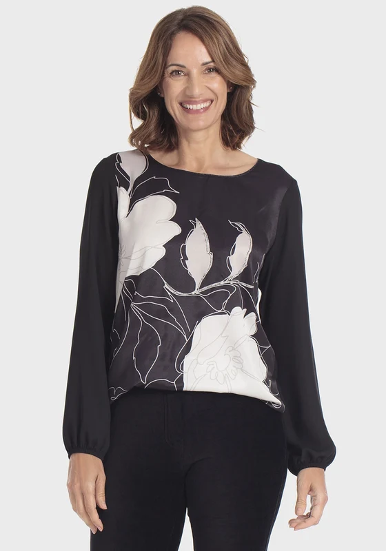 Rhinestone Printed T-Shirt - Black Black / L