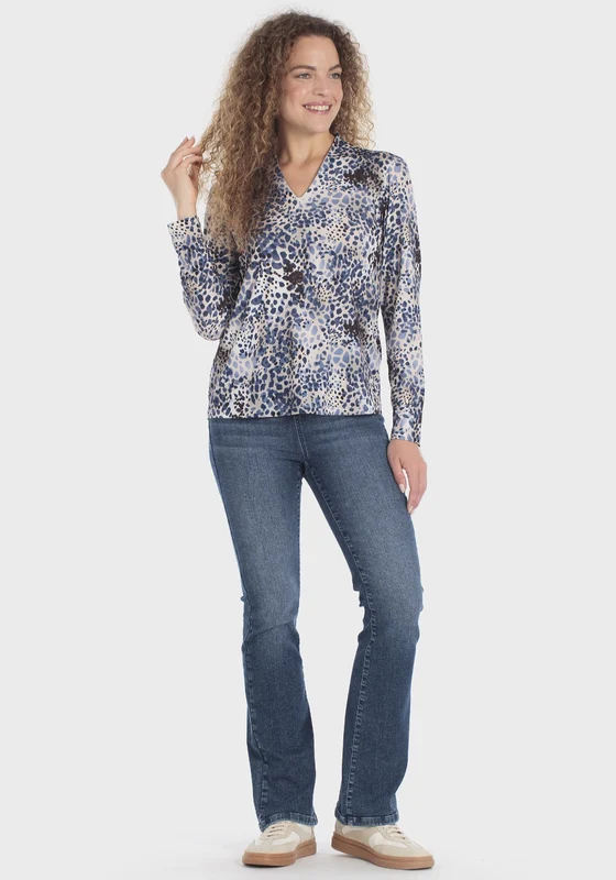 Printed T-Shirt - Blue Aura Blue Aura / L