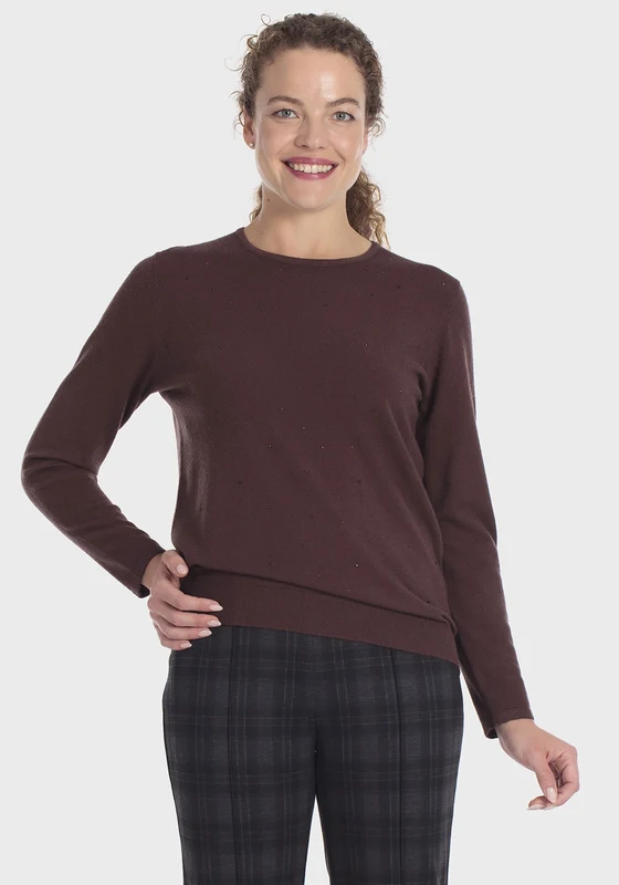 Rhinestone Fantasy Sweater - Brown Brown / S