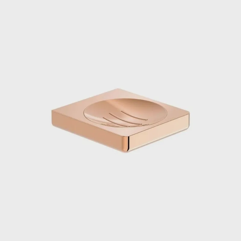 Saboneteira Tempo Decoração de Banheiro Rosé Gold