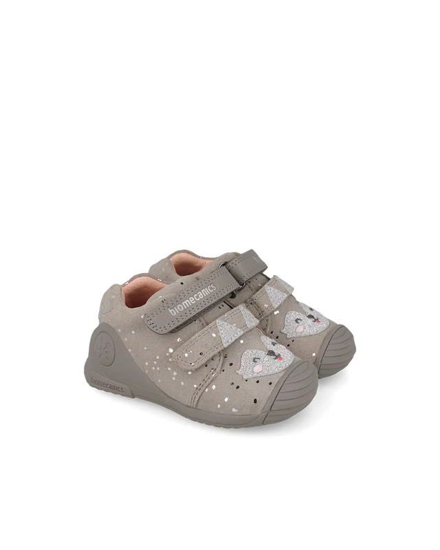 Biomecanics pantofi fete 18-25 Serraje Laminado Grigio cu Raton 20