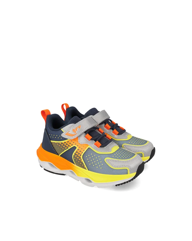 Garvalin By Biomecanics pantofi sport baieti 28-35 Mat Azul cu portocaliu si galben 34