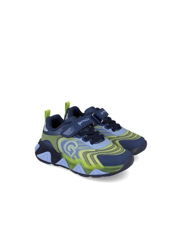 Garvalin By Biomecanics pantofi sport baieti 22-30 Mat Azul Y Lima 28