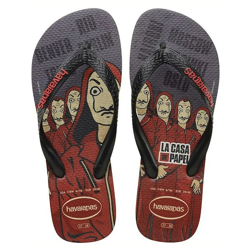 Havaianas La Casa De Papel Mens Red Flip-Flops 43/44