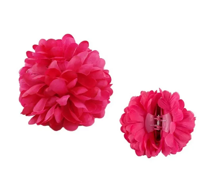 Flor Sevillana con Pinza de 13 cm en varios colores Fucsia