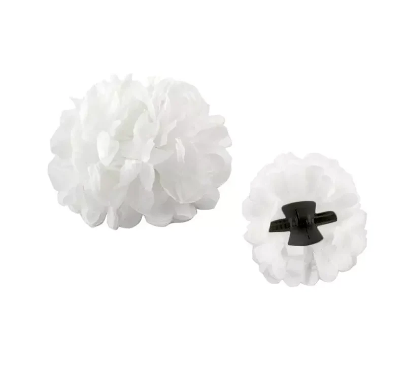 Flor Sevillana con Pinza de 13 cm en varios colores Blanco
