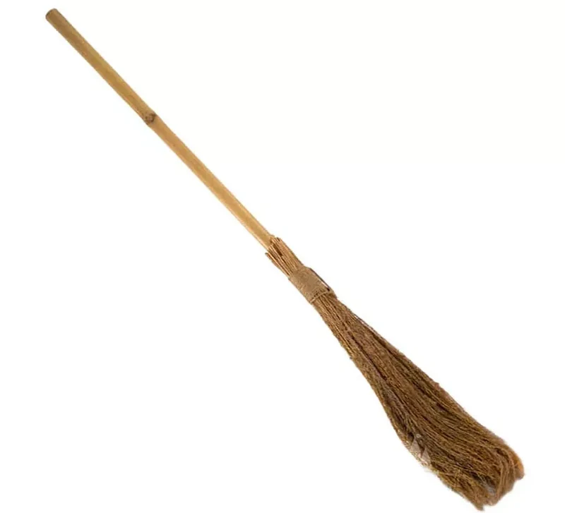 Escoba para Brujas o Magos de Paja de 90 cm Sin talla
