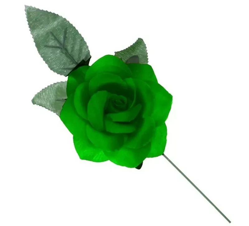 Rosa Sevillana o Chulapa verde con varilla de 8 cm T.Única