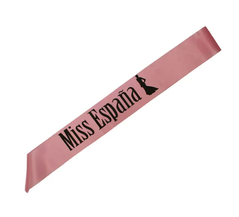 Banda Miss España de 80 cm en colores surtidos T.Única
