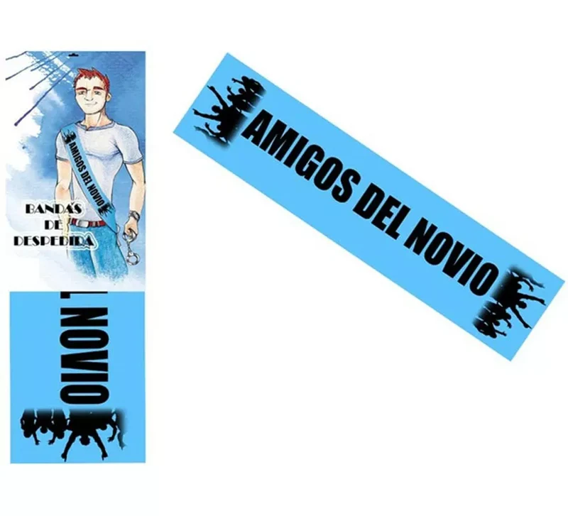 Banda Amigos del Novio de 80 cm en colores surtidos T.Única