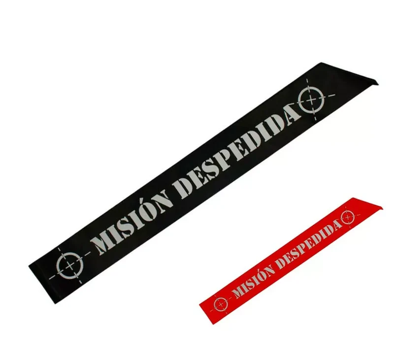 Banda Misión Despedida de 80 cm en colores surtidos T.Única