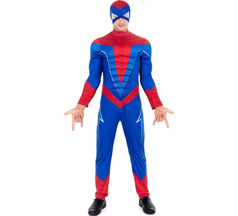 Disfraz de Héroe Arácnido Azul de Cómic para hombre L