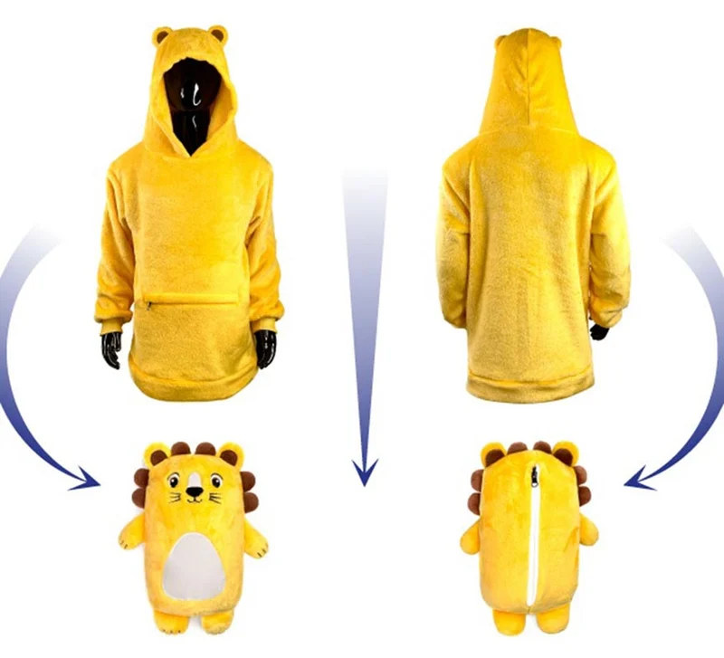 Disfraz Sudadera Peluche Lorenzo León para adultos S