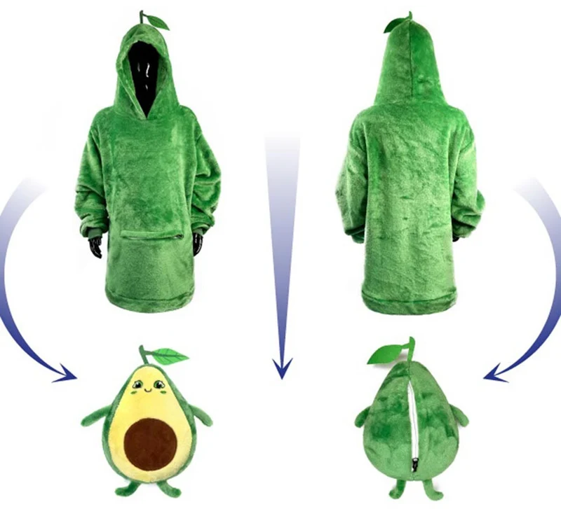 Disfraz Sudadera Peluche Agustín Aguacate para adulto L