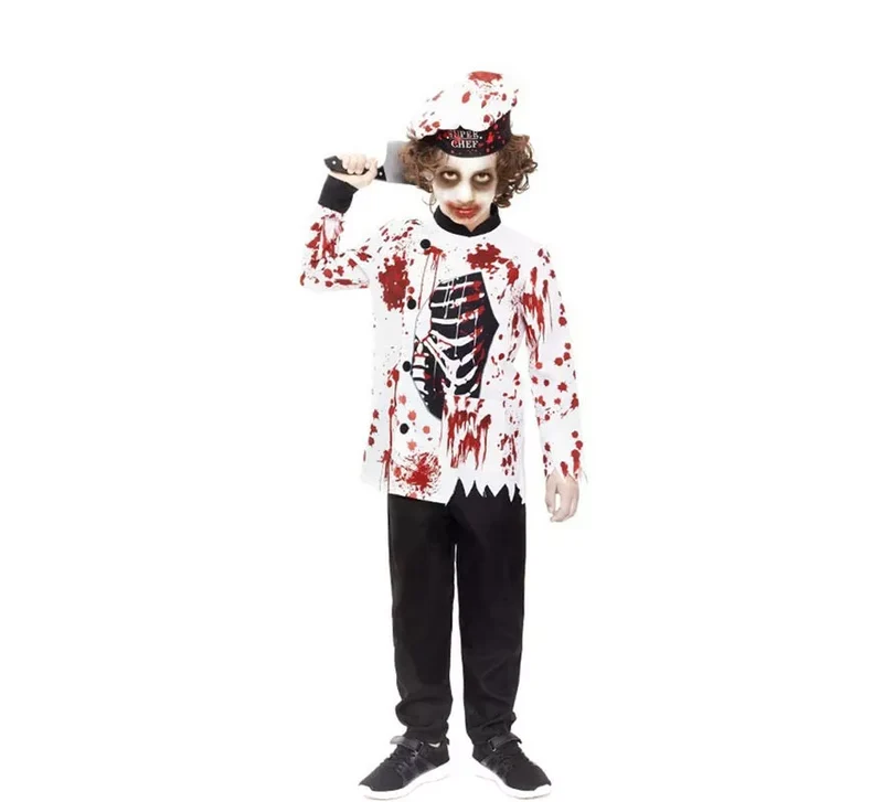 Disfraz de Cocinero Zombie para niños 13-15A (XS)