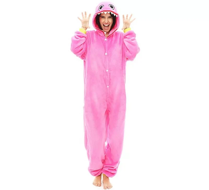 Disfraz de Pijama Monstruo rosa para adultos L