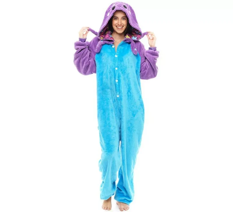 Disfraz de Pijama Pepa Pulpa azul para adultos L