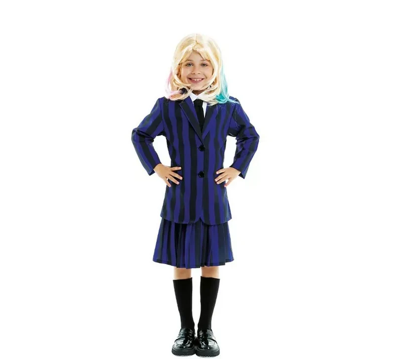 Disfraz de Uniforme de Colegio Tenebroso para niña y adolescente 5-6A