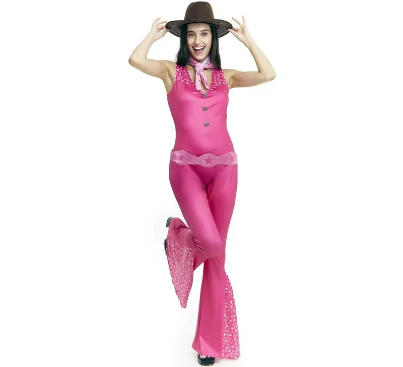 Disfraz de Muñeca Famosa Vaquera fucsia para mujer S