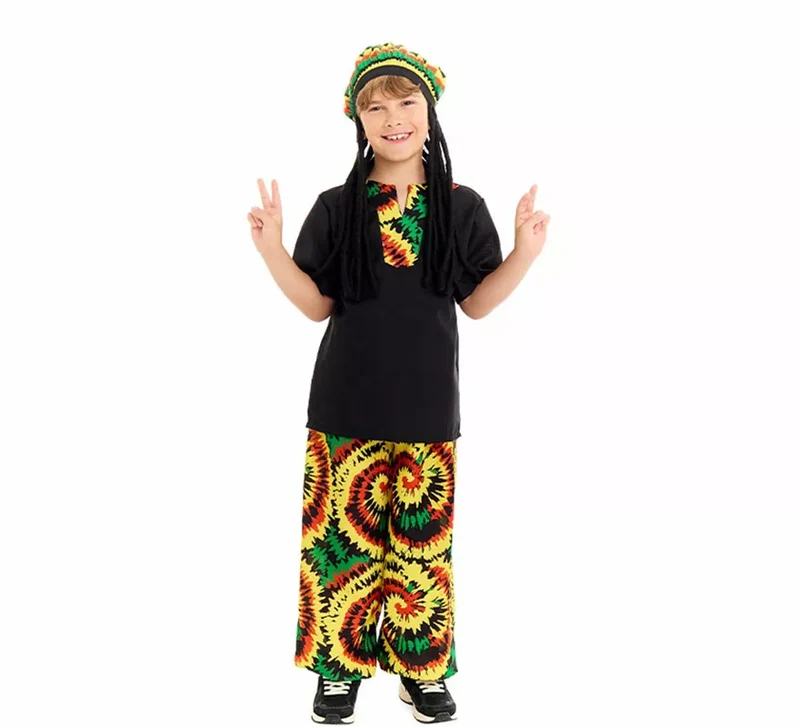 Disfraz de Rastafari Jamaicano para niño 10-12A