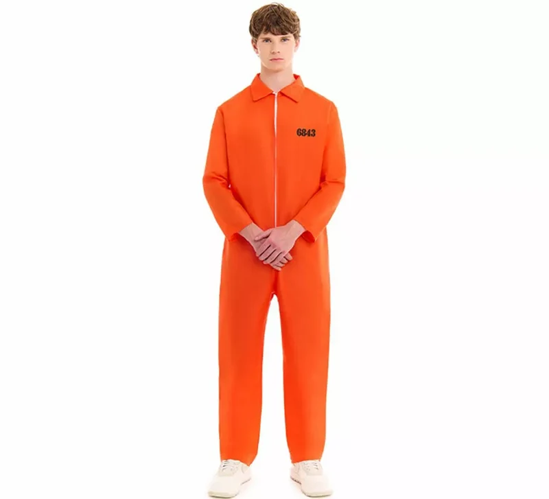 Disfraz de Preso naranja para hombre XL