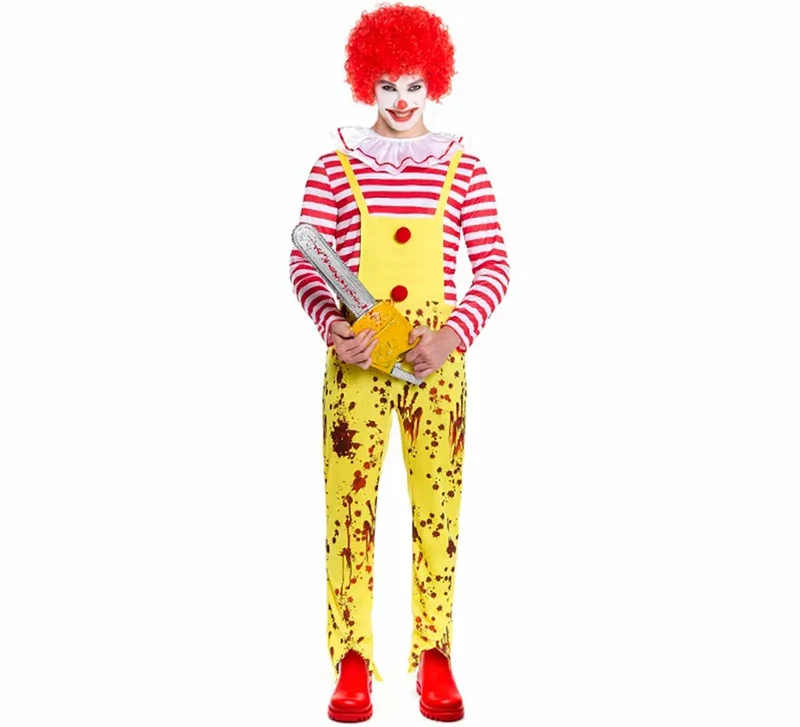 Disfraz de Payaso de Hamburguesa Sádico para hombre S