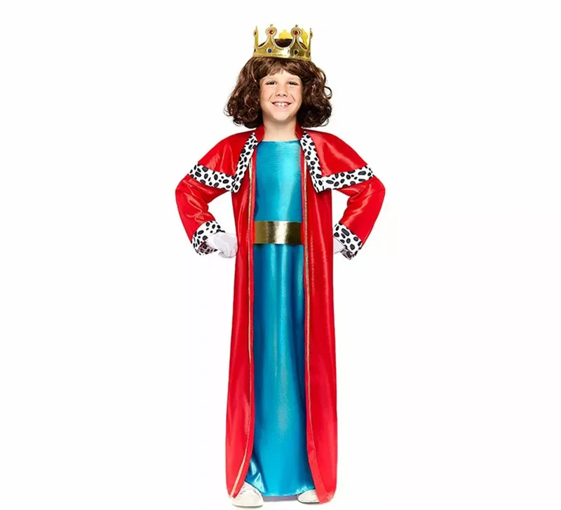 Disfraz de Rey Mago roja para niño 3-4A