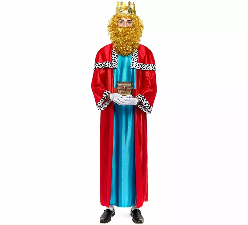 Disfraz de Rey Mago roja para hombre M
