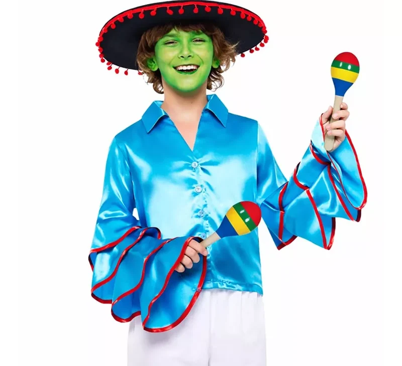 Disfraz o Camisa de La Mascara Rumbero para niño 10-12A
