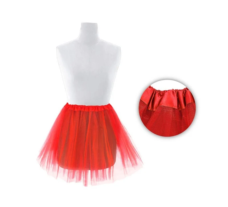 Tutú de 40 cm para adulto en varios colores Rojo