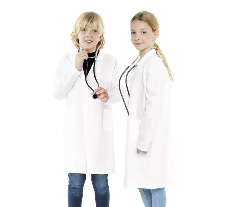 Disfraz o Bata Blanca de Médico o Laboratorio para niños 5-6A