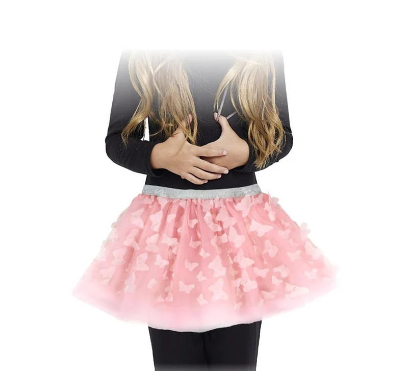 Tutú de Mariposas rosa infantil de 50 cm Universal Niños