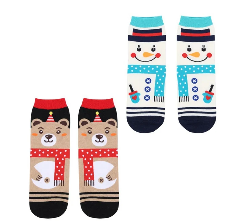 Calcetines Navideños Oso y Muñeco de nieve en modelos surtidos adulto 36-40