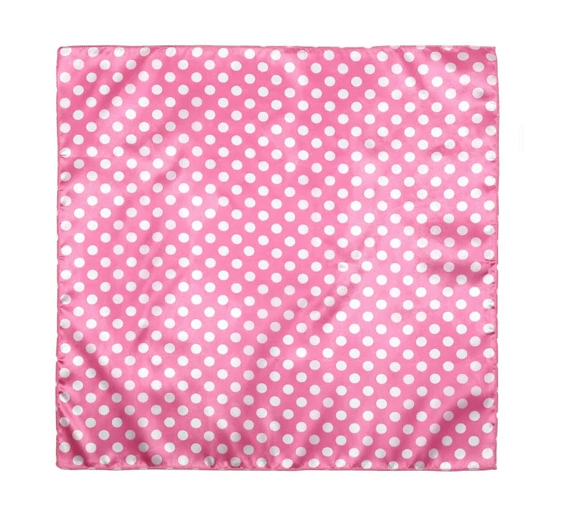 Pañuelo con lunares blancos de 50x50 cm en varios colores Rosa