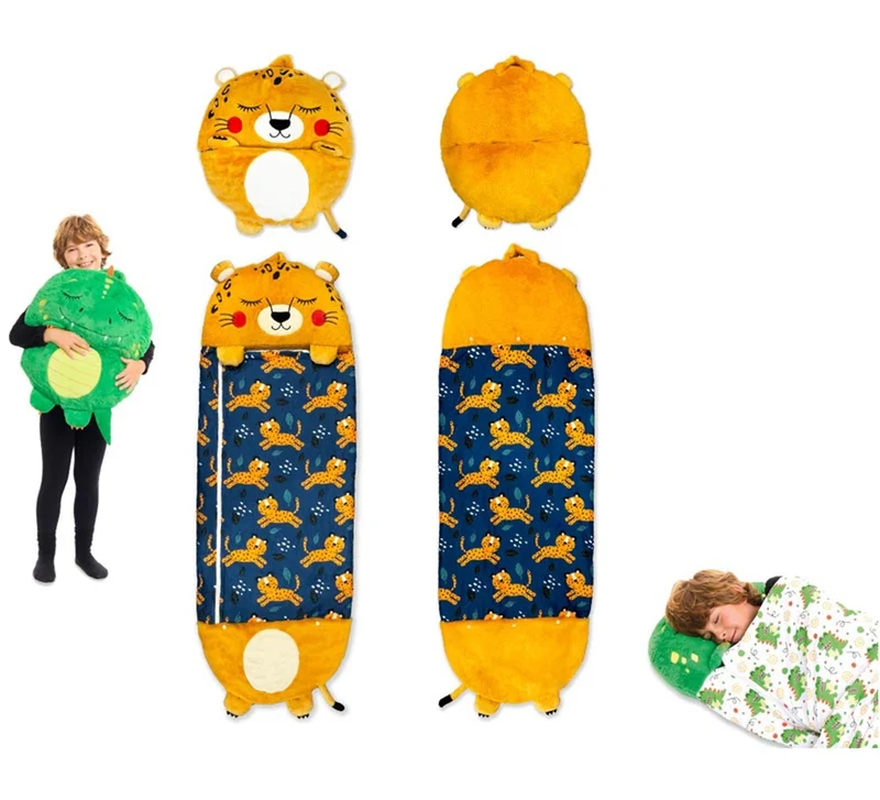 Saco de Dormir con Cojín Leopardo de 180 cm Sin talla