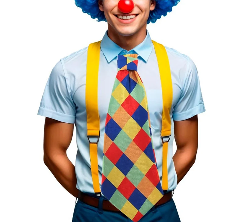 Corbata de Payaso rombos multicolor Universal Adulto
