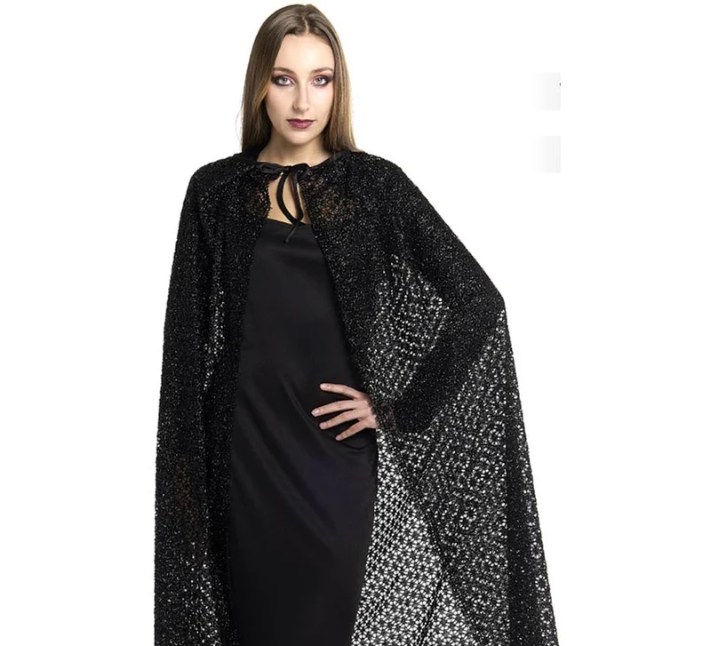 Capa Calada negra de 140 cm Universal Adulto