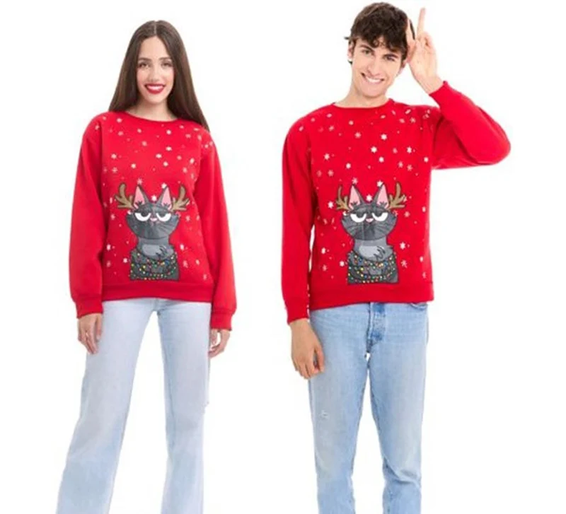 Sudadera Gato Navideño para adulto L